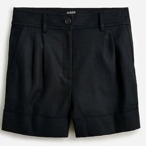 J. Crew Remi short in stretch linen blend black